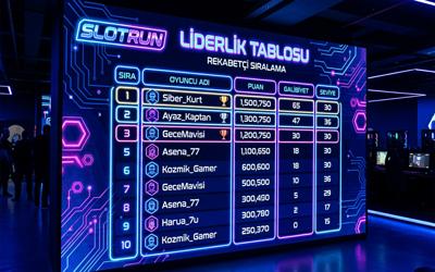 Slotrun Rekabetçi Mod Liderlik Tablosu Görüntüsü